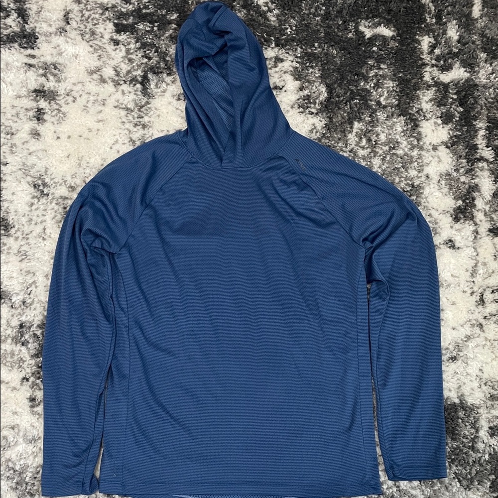 Men's Blue hooded Long Sleeve